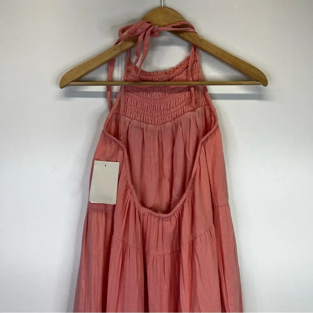 Elan cotton halter midi dress pink - XS - Picture 7 of 16